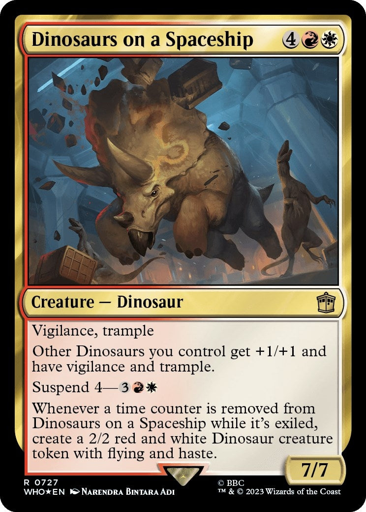 Image for Dinosaurs on a Spaceship (Surge Foil) (727) - Magic: The Gathering