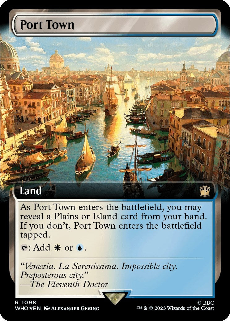 Image for Port Town (Extended Art) (Surge Foil) (1098) - Magic: The Gathering