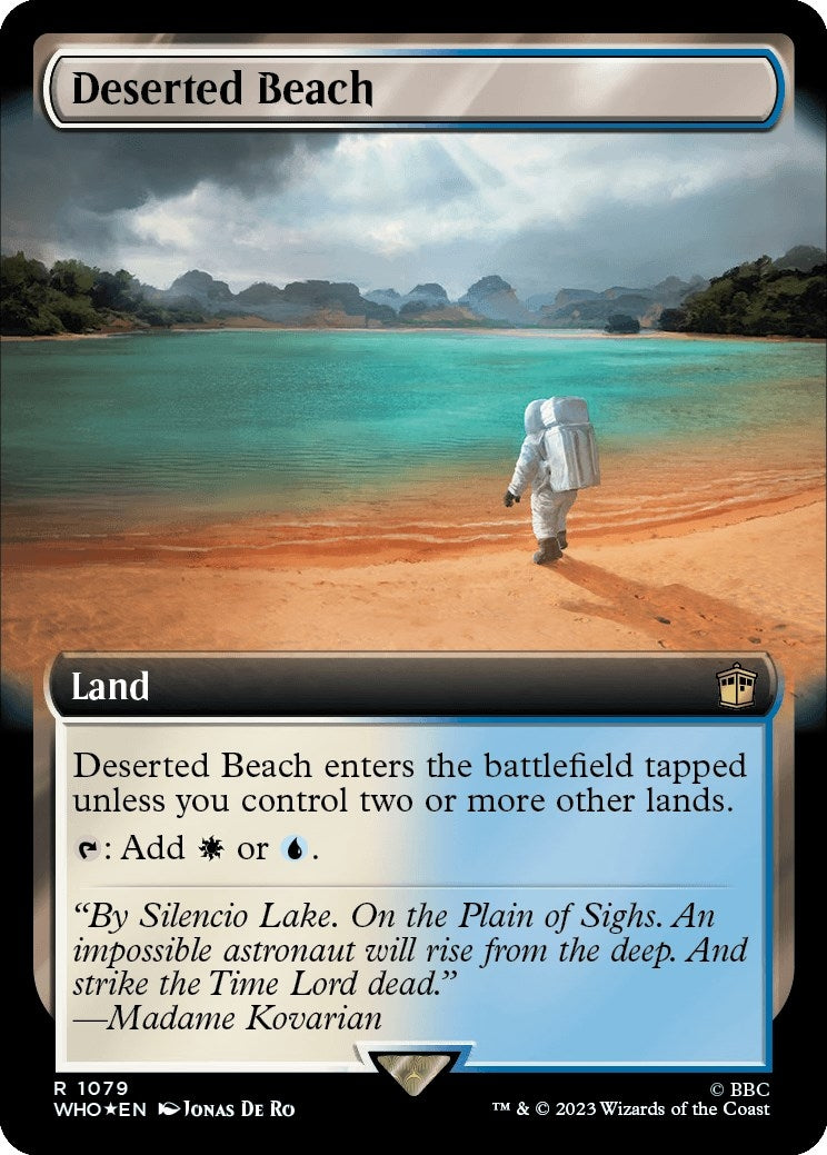 Image for Deserted Beach (Extended Art) (Surge Foil) (1079) - Magic: The Gathering