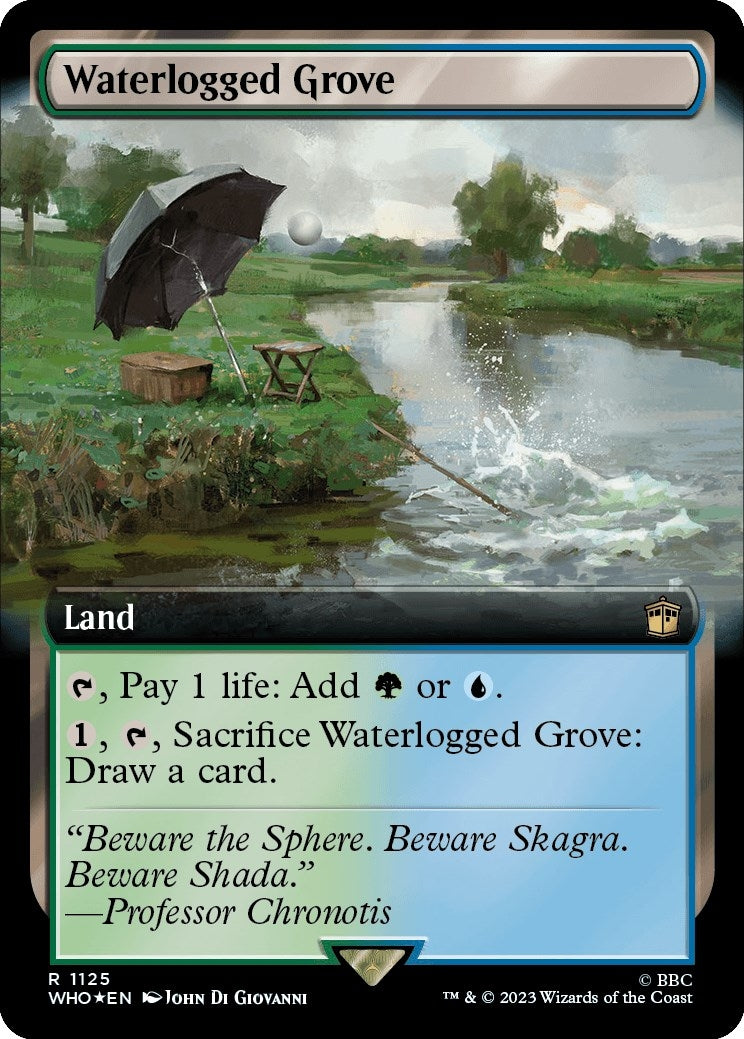 Image for Waterlogged Grove (Extended Art) (Surge Foil) (1125) - Magic: The Gathering