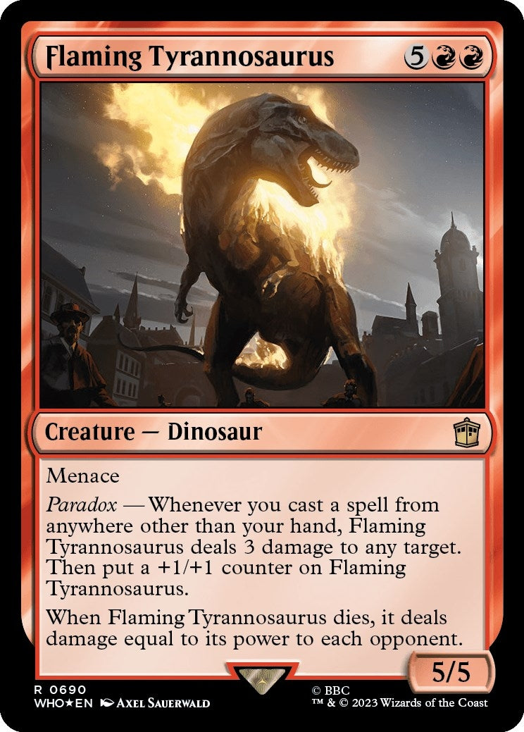 Image for Flaming Tyrannosaurus (Surge Foil) (690) - Magic: The Gathering