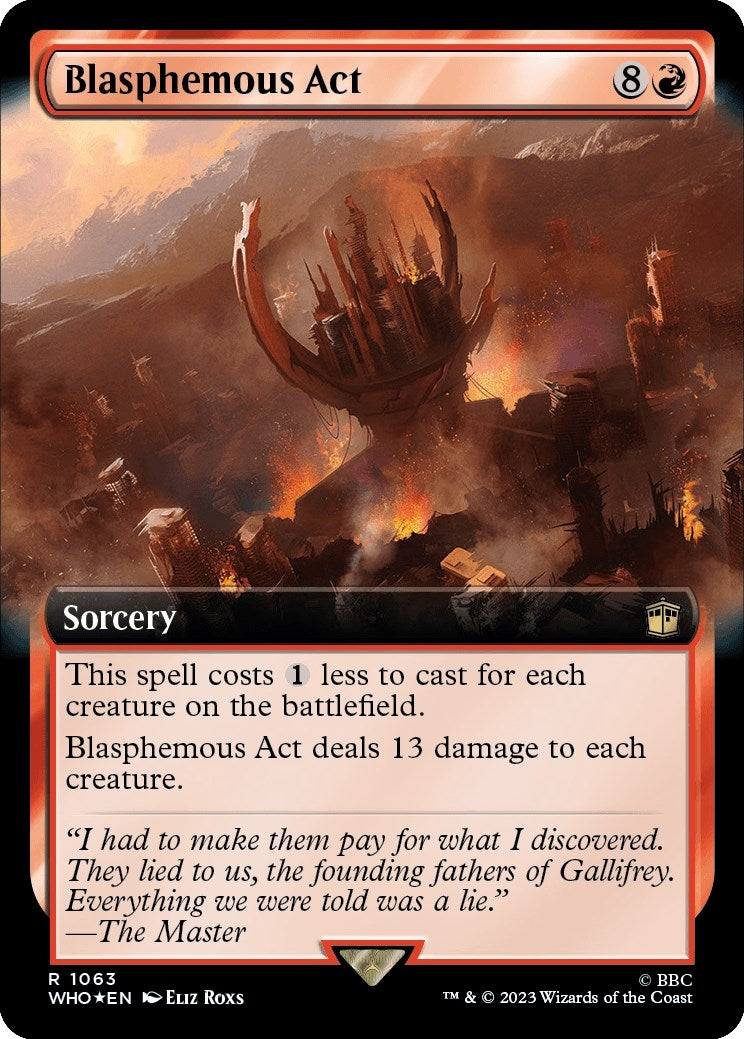 Image for Blasphemous Act (Extended Art) (Surge Foil) (1063) - Magic: The Gathering