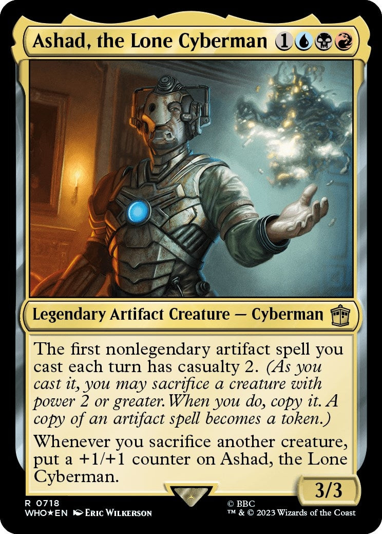Image for Ashad, the Lone Cyberman (Surge Foil) (718) - Magic: The Gathering