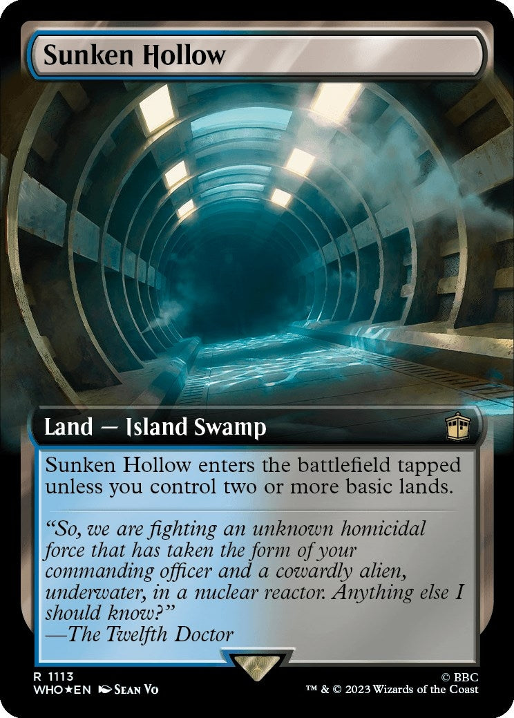 Image for Sunken Hollow (Extended Art) (Surge Foil) (1113) - Magic: The Gathering