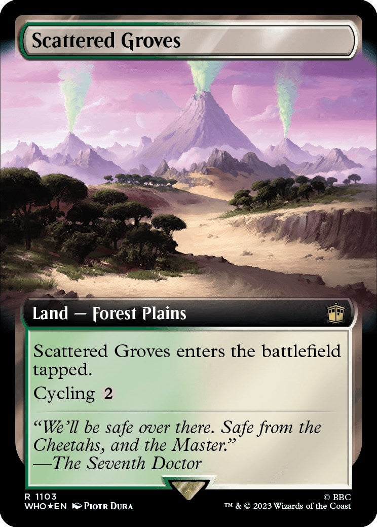 Image for Scattered Groves (Extended Art) (Surge Foil) (1103) - Magic: The Gathering