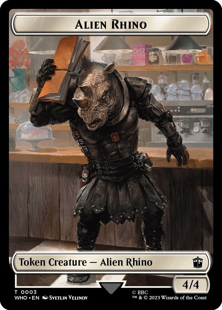 Image for Alien Rhino // Treasure (0030) Double-Sided Token (3 // 30) (WHO) - Magic: The Gathering