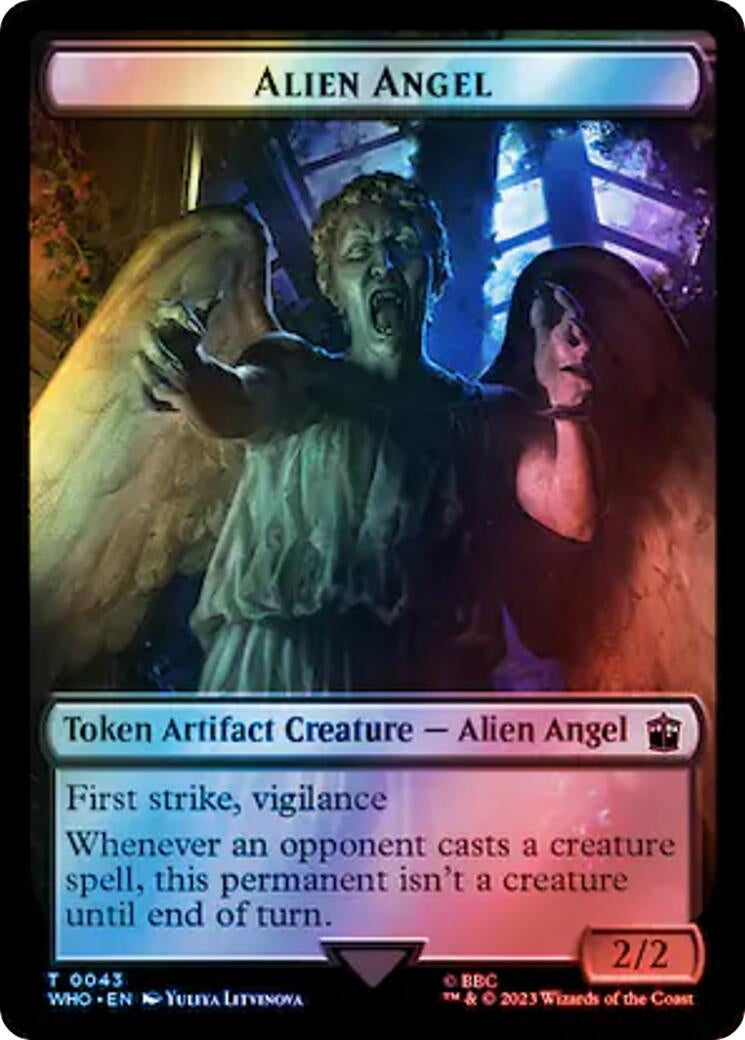 Image for Alien Angel // Alien Insect Double-Sided Token (Surge Foil) (43 // 51) (WHO) - Magic: The Gathering
