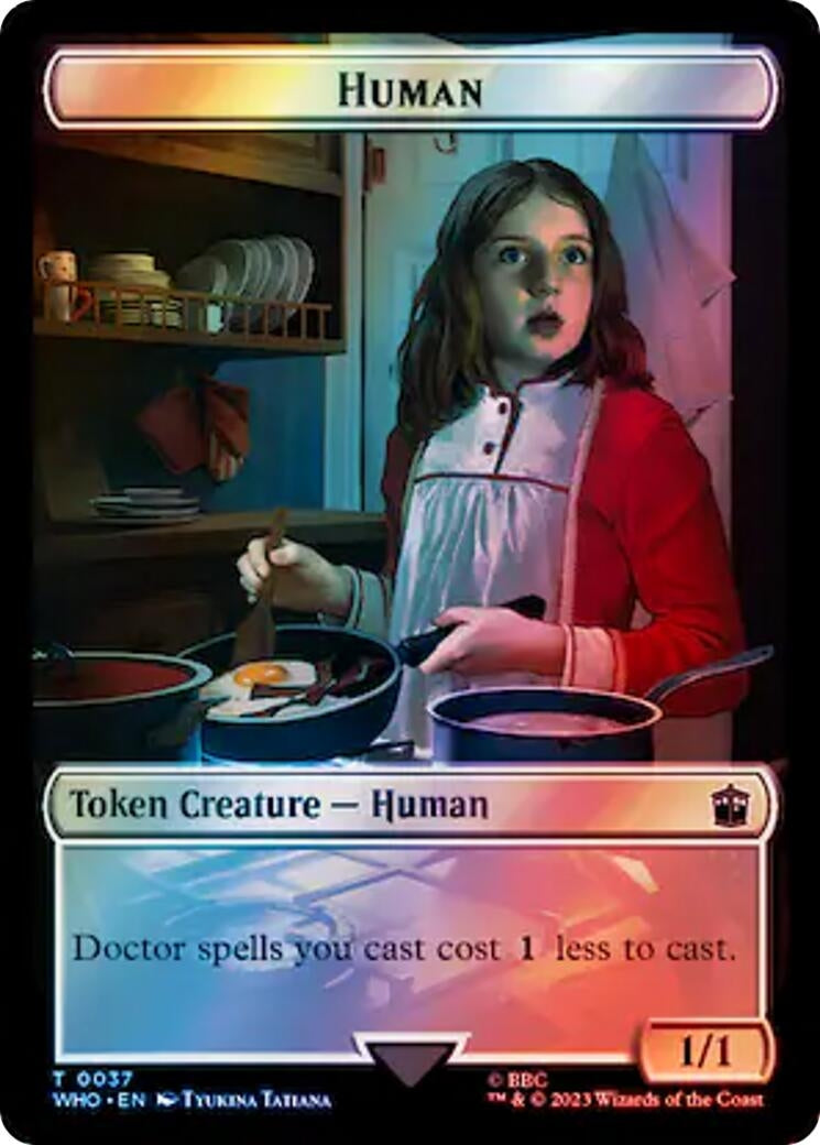 Image for Human (0037) // Food (0059) Double-Sided Token (Surge Foil) (37 // 59) - Magic: The Gathering