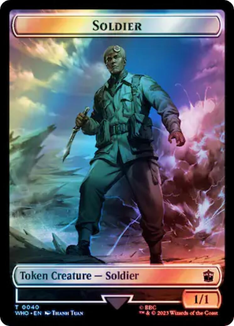 Image for Soldier // Osgood, Operation Double Double-Sided Token (Surge Foil) (40 // 64) - Magic: The Gathering