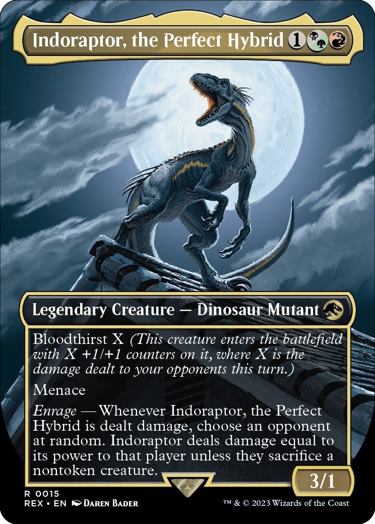 Image for Indoraptor, the Perfect Hybrid (Borderless) (15) - Magic: The Gathering