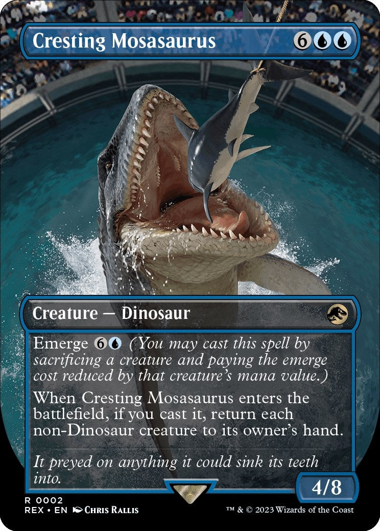 Image for Cresting Mosasaurus (Borderless) (2) - Magic: The Gathering