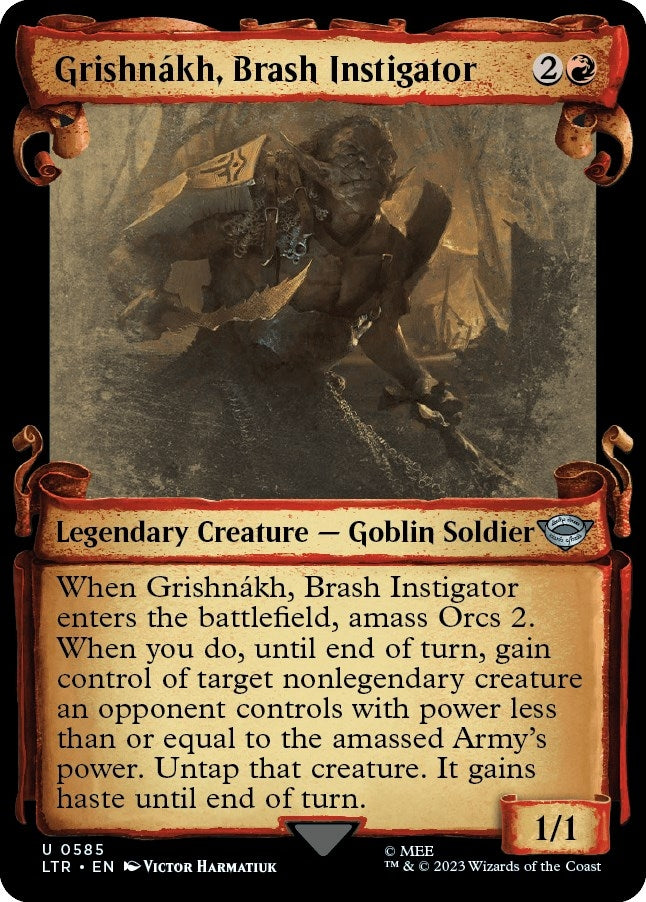 Image for Grishnakh, Brash Instigator (Showcase Scrolls) (585) - Magic: The Gathering