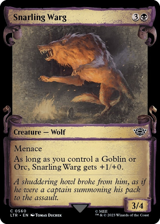 Image for Snarling Warg (Showcase Scrolls) (560) - Magic: The Gathering