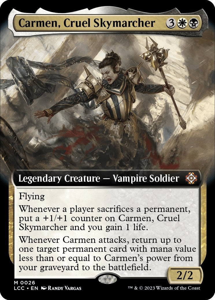 Image for Carmen, Cruel Skymarcher (Extended Art) (26) - Magic: The Gathering