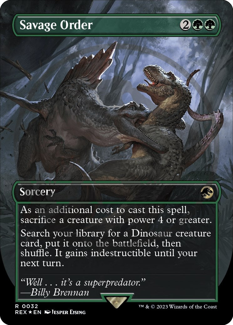 Image for Savage Order (Borderless) (Emblem) (32) - Magic: The Gathering