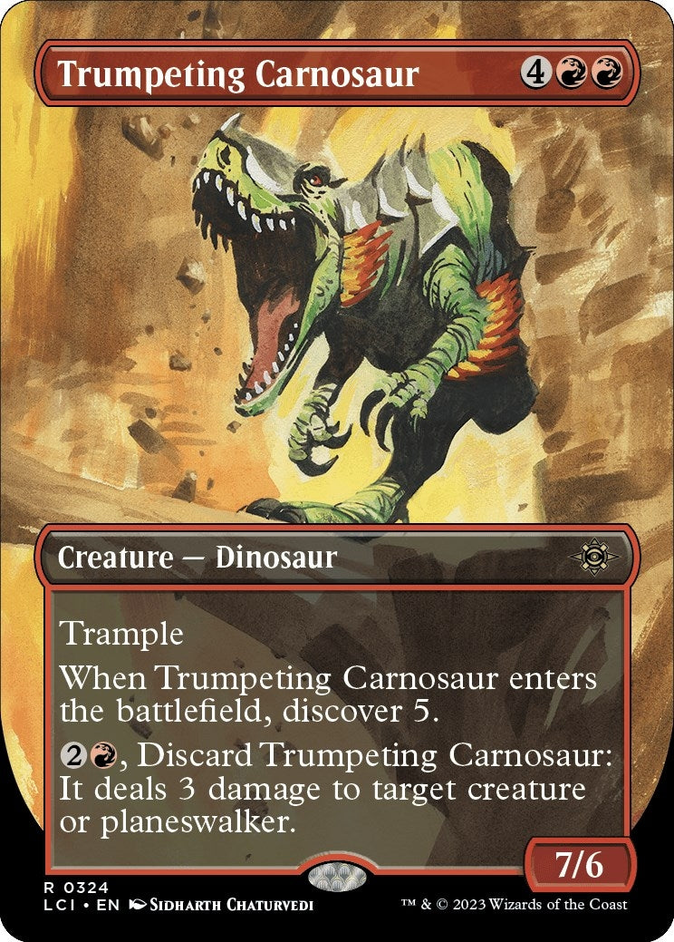 Image for Trumpeting Carnosaur (Borderless) (324) - Magic: The Gathering