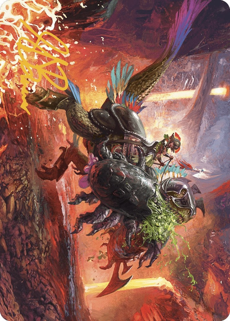 Image for Triumphant Chomp Art Card (Gold-Stamped Signature) (21) (ASLCI) - Magic: The Gathering
