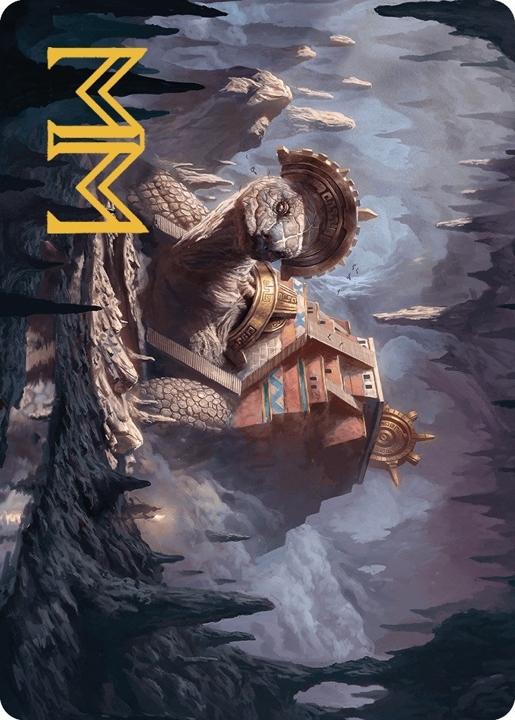 Image for Bedrock Tortoise Art Card (Gold-Stamped Signature) (23) (ASLCI) - Magic: The Gathering