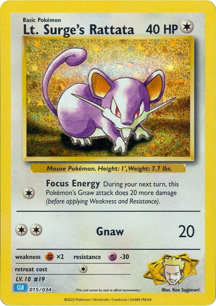 Image for Lt. Surge's Rattata (015/034) (CL) - Pokemon