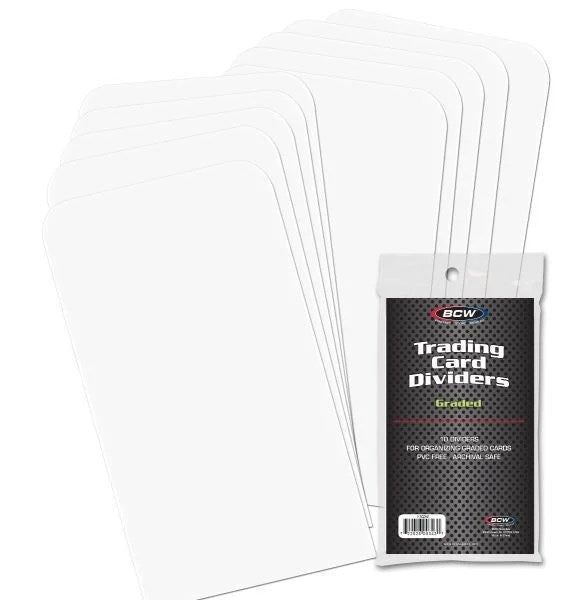 Image for Card Dividers Standard Graded - White (10-Pack) - Collectible Storage