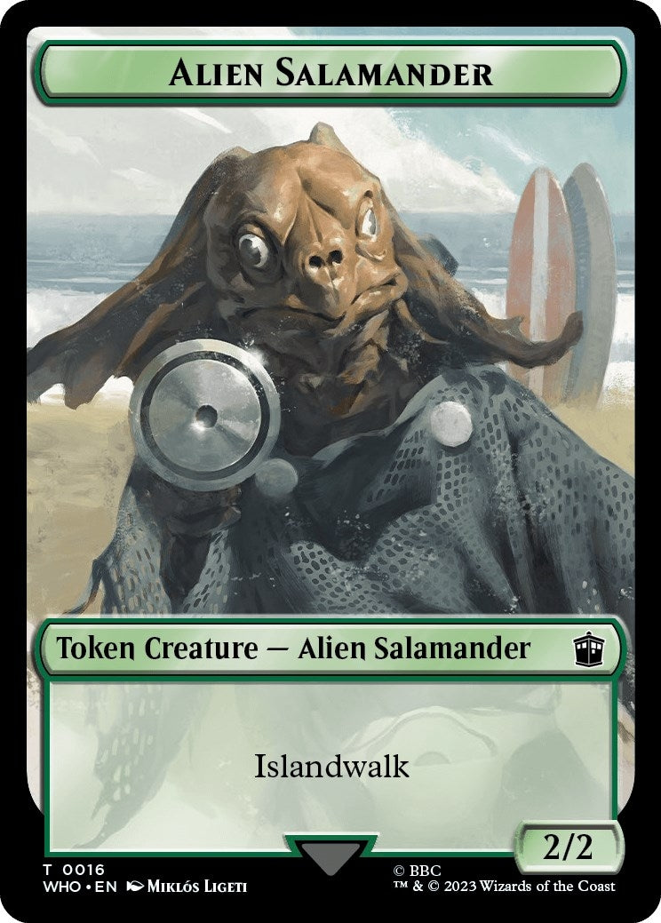Image for Alien Salamander // Mutant Double-Sided Token (16 // 18) (WHO) - Magic: The Gathering