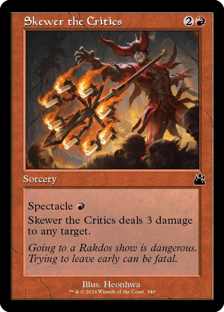 Image for Skewer the Critics (Retro Frame) (340) - Magic: The Gathering
