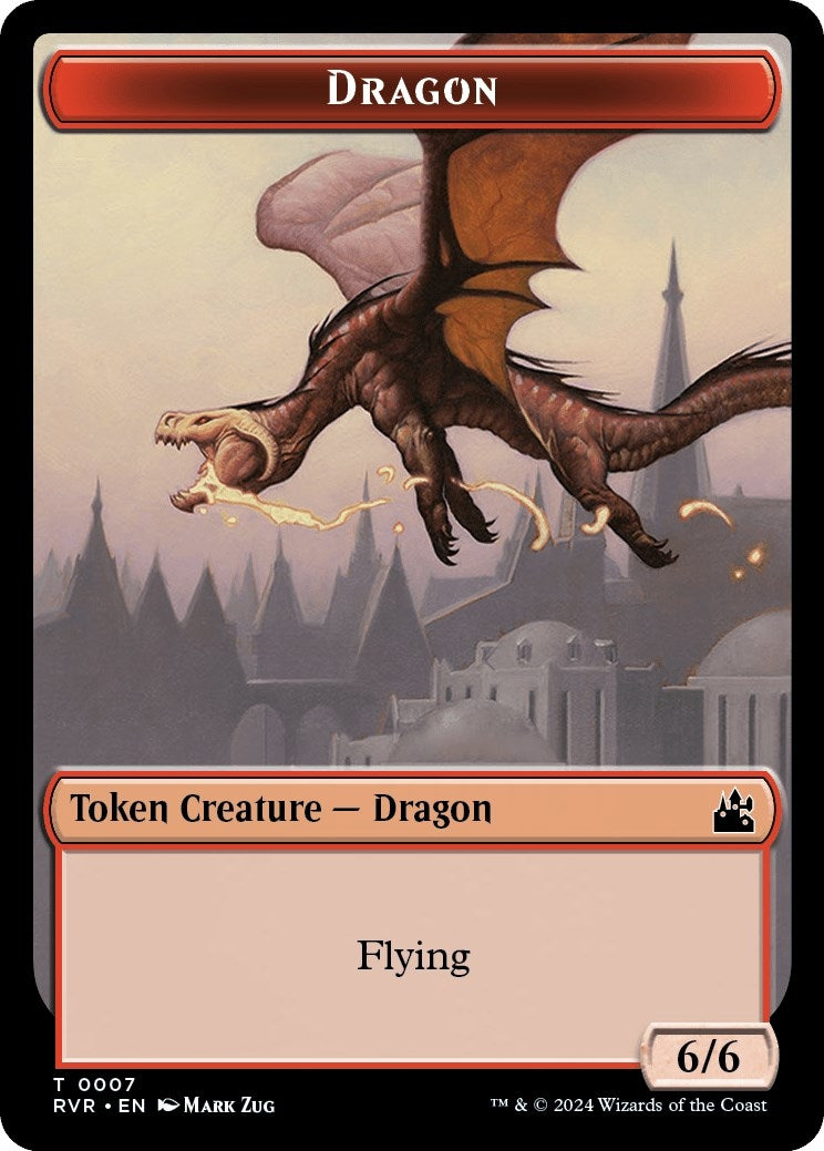 Image for Dragon Token (7) - Magic: The Gathering