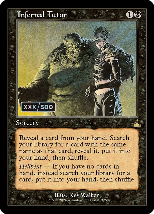 Image for Infernal Tutor (Retro Frame) (Serial Numbered) (326) - Magic: The Gathering