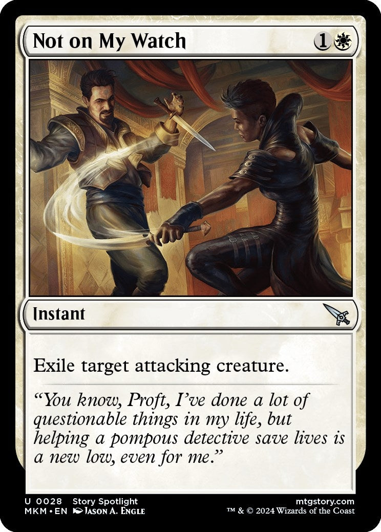 Image for Not on My Watch (28) (MKM) - Magic: The Gathering