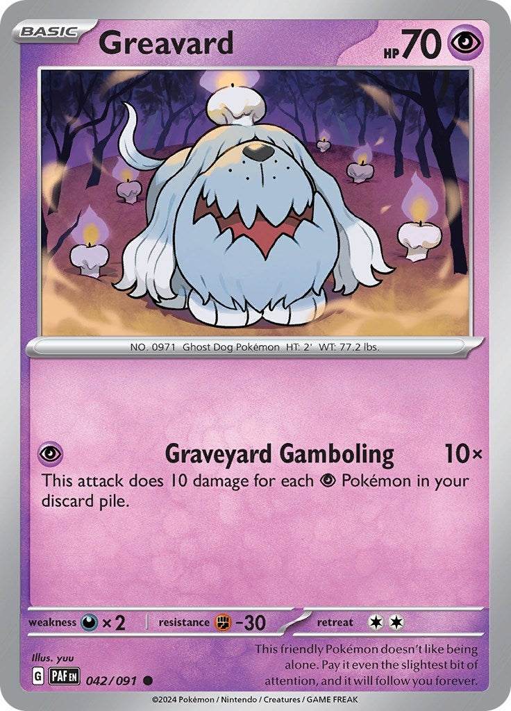 Image for Greavard (042/091) (PAF) - Pokemon