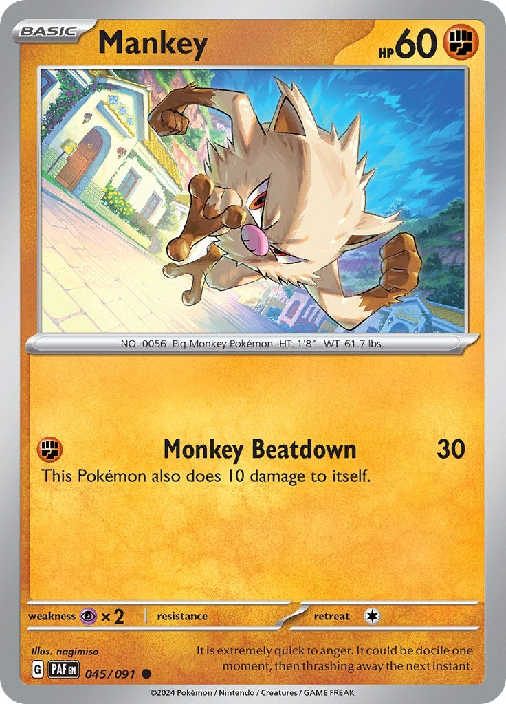 Image for Mankey (045/091) (PAF) - Pokemon