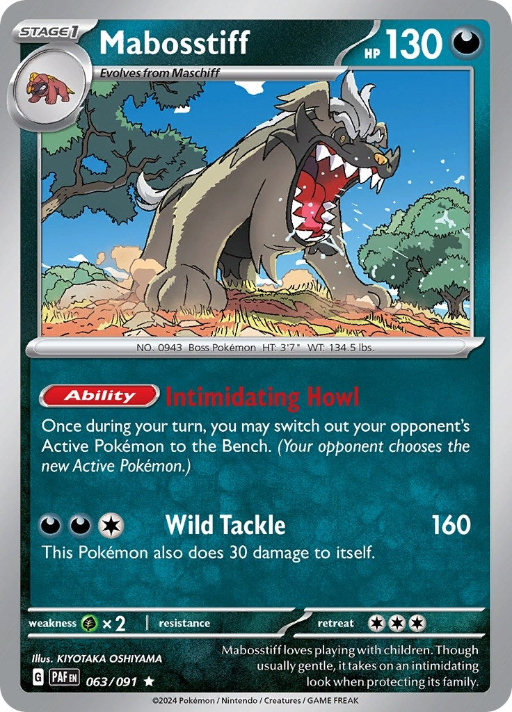 Image for Mabosstiff (063/091) (PAF) - Pokemon