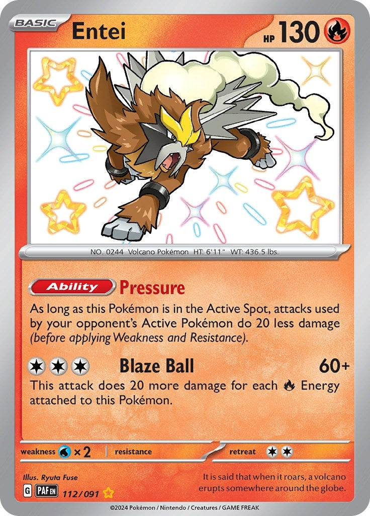 Image for Entei (112/091) (PAF) - Pokemon