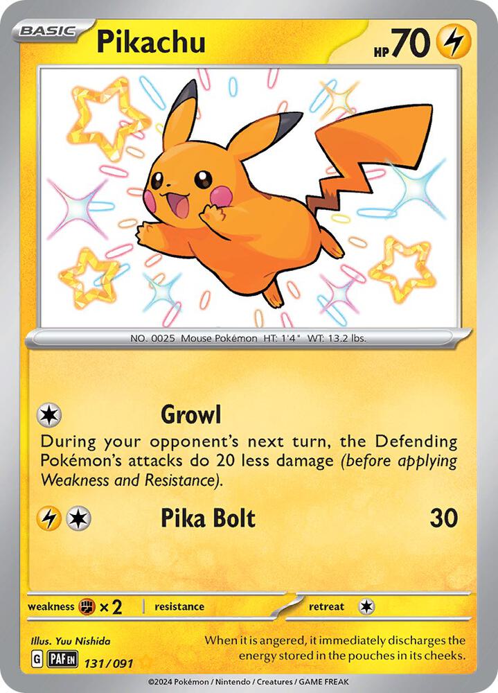 Image for Pikachu (131/091) (PAF) - Pokemon