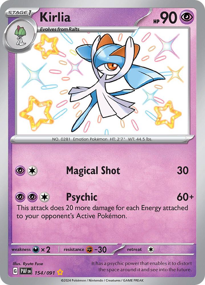 Image for Kirlia (154/091) (PAF) - Pokemon