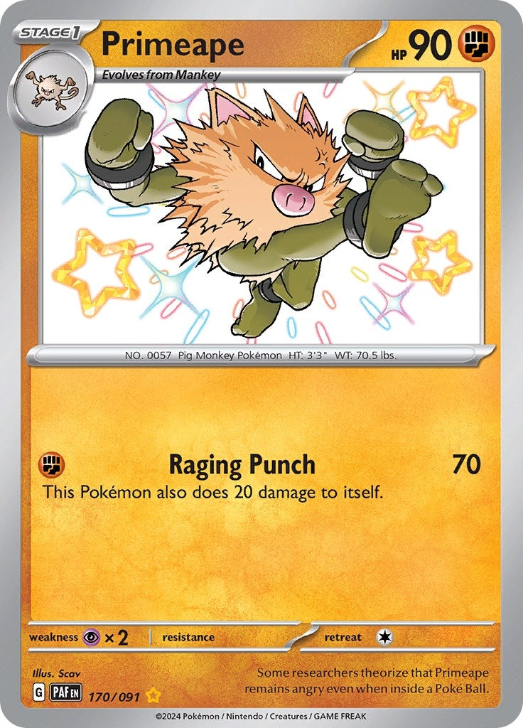 Image for Primeape (170/091) (PAF) - Pokemon