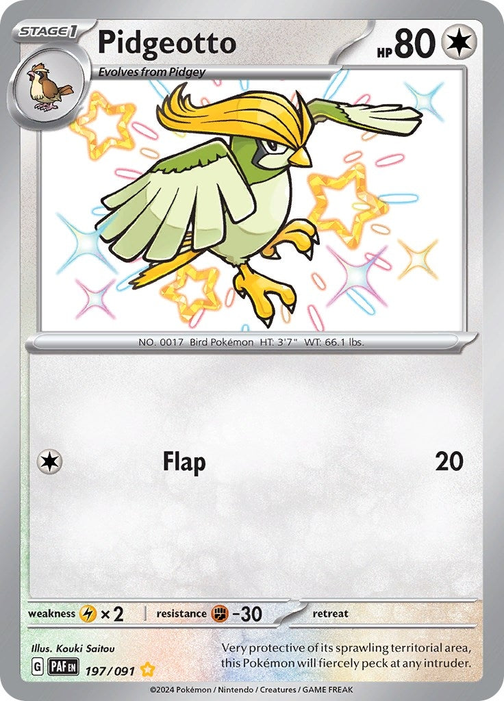 Image for Pidgeotto (197/091) (PAF) - Pokemon