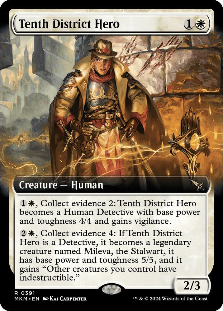 Image for Tenth District Hero (Extended Art) (391) - Magic: The Gathering