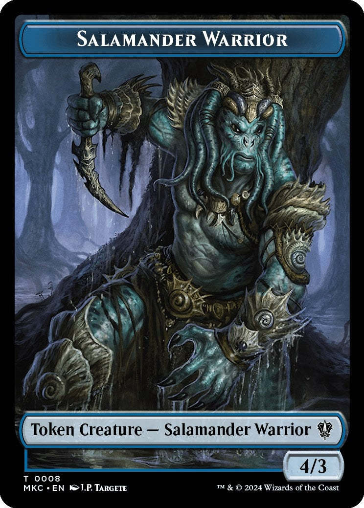 Image for Salamander Warrior // Zombie Double-Sided Token (8 // 11) (MKC) - Magic: The Gathering