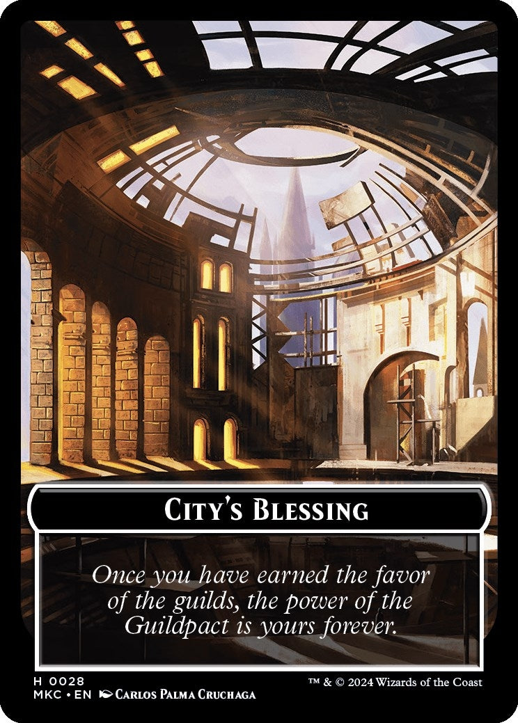 Image for City's Blessing // Zombie Double-Sided Token (28 // 11) - Magic: The Gathering