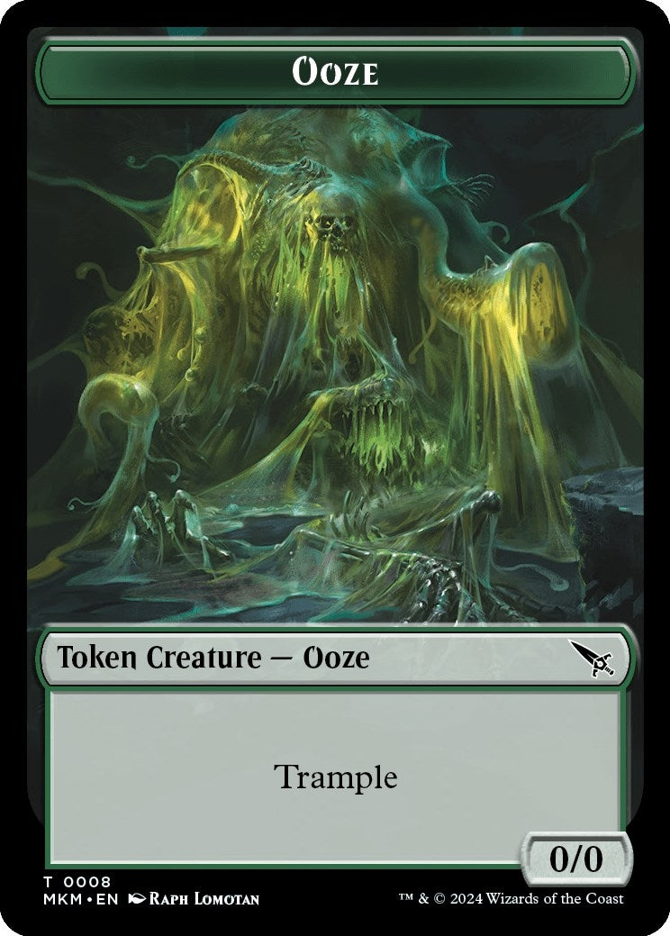 Image for Ooze // A Mysterious Creature Double-Sided Token (8 // 21) (MKM) - Magic: The Gathering