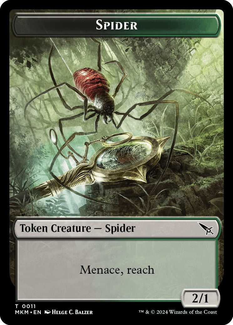 Image for Spider Token (11) (MKM) - Magic: The Gathering