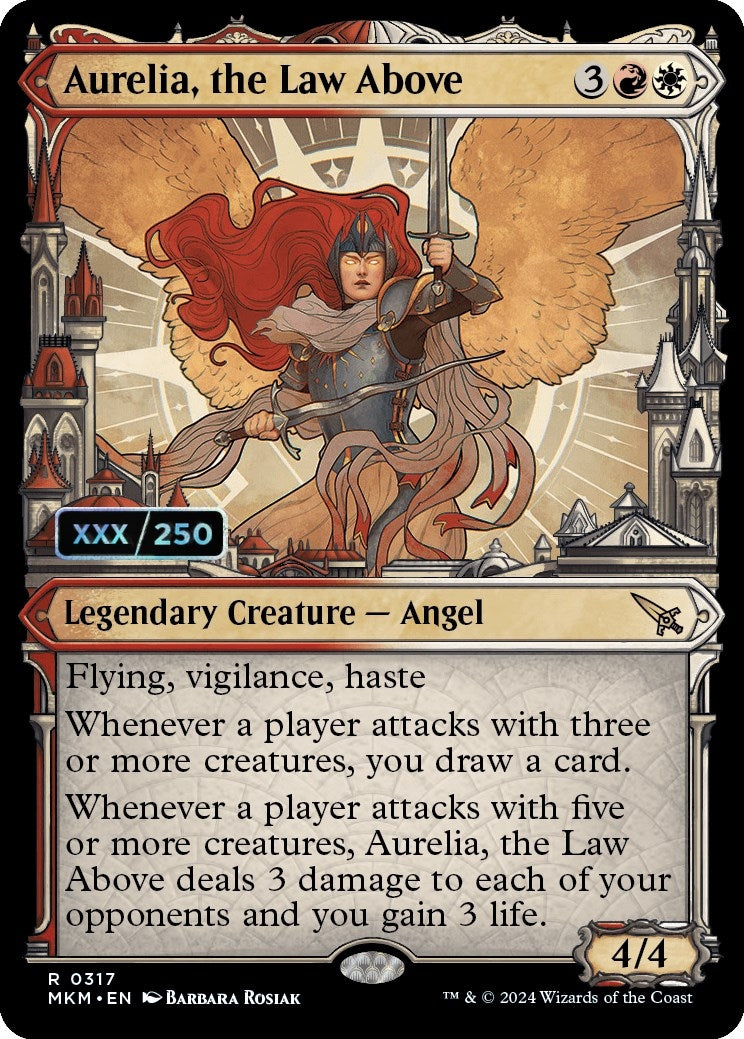 Image for Aurelia, the Law Above (Serial Numbered) (317) (MKM) - Magic: The Gathering