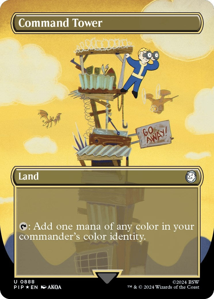 Image for Command Tower (Borderless) (Surge Foil) (888) - Magic: The Gathering