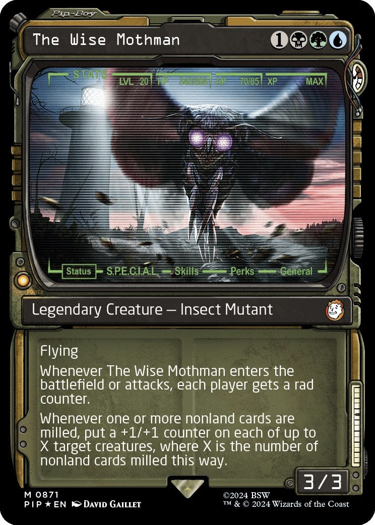 Image for The Wise Mothman (Showcase) (Surge Foil) (871) (PIP) - Magic: The Gathering