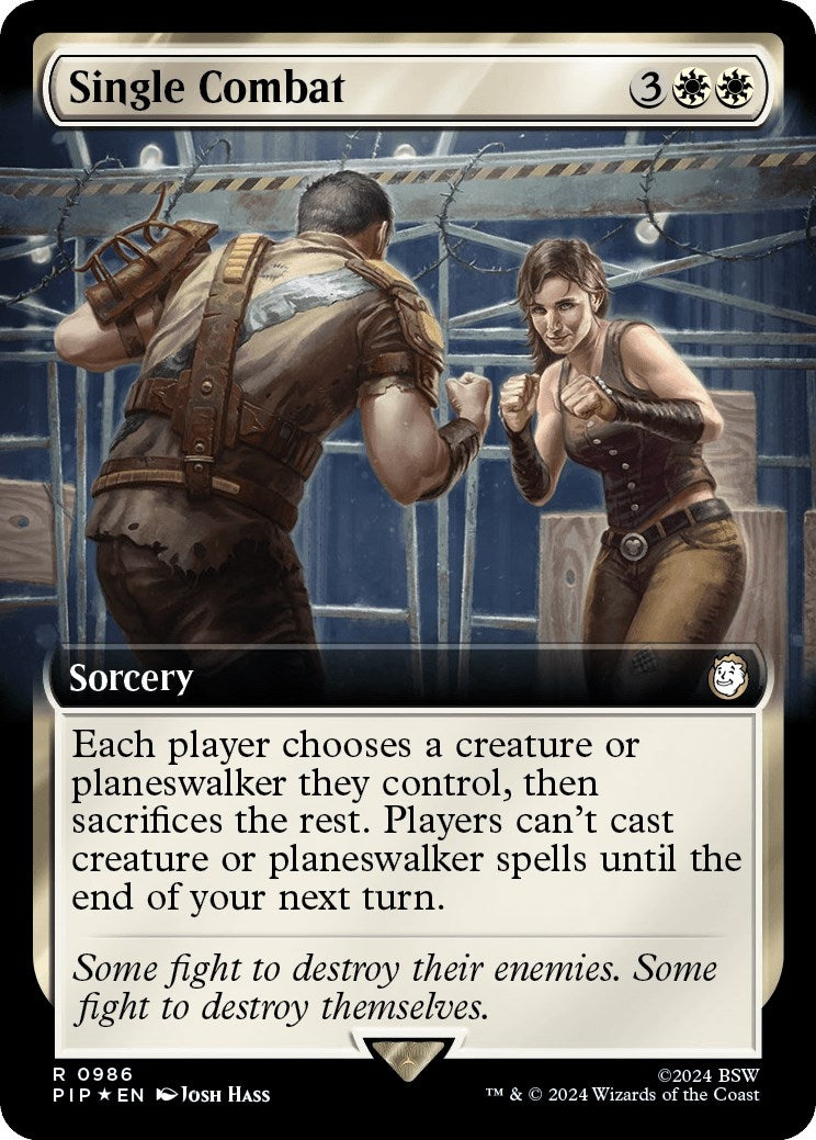 Image for Single Combat (Extended Art) (Surge Foil) (986) - Magic: The Gathering