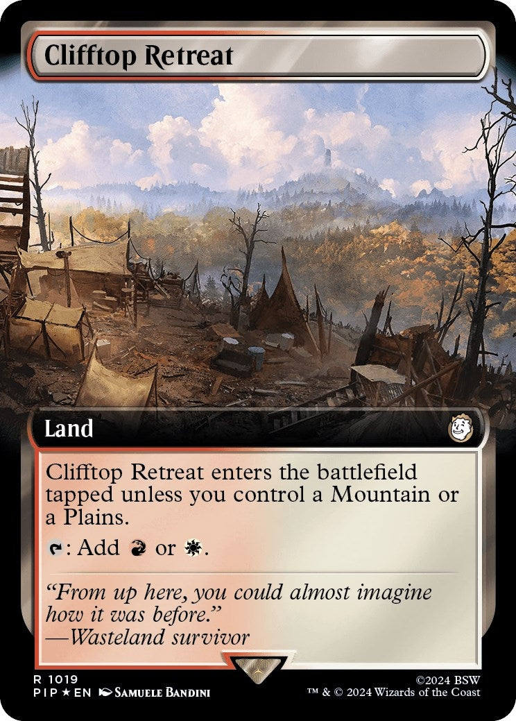 Image for Clifftop Retreat (Extended Art) (Surge Foil) (1019) - Magic: The Gathering
