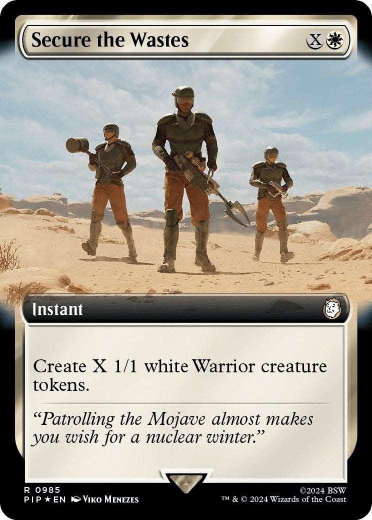 Image for Secure the Wastes (Extended Art) (Surge Foil) (985) - Magic: The Gathering