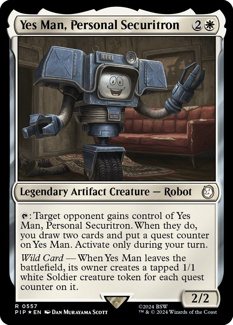 Image for Yes Man, Personal Securitron (Surge Foil) (557) - Magic: The Gathering