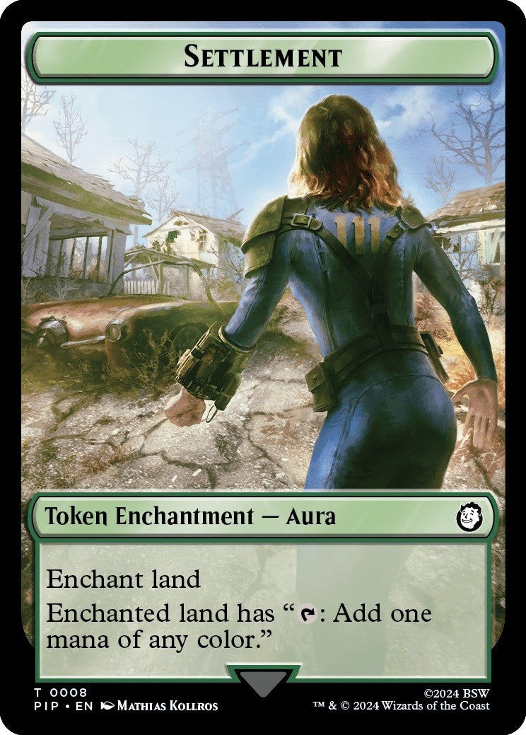 Image for Settlement // Human Soldier Double-Sided Token (8 // 3) - Magic: The Gathering
